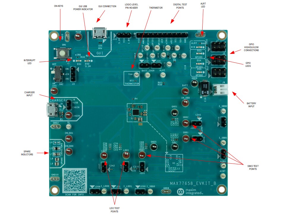 Analog Devices / Maxim Integrated MAX77658EVKIT Evaluation Kit